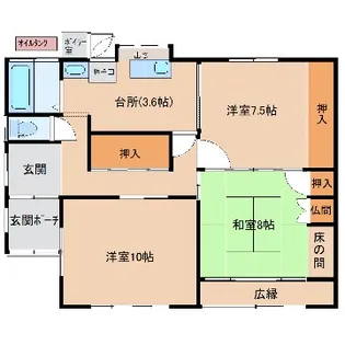 富山県富山市豊田町1【一戸建】の間取り