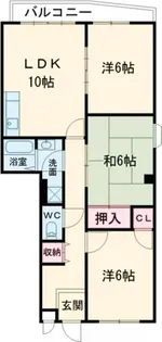 クレールTSUDA【2階】の間取り