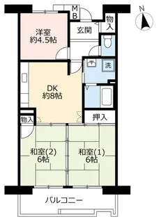 URアルビス寺本【4階】の間取り