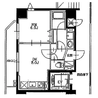 ティーリーフ横浜モデルノ【7階】の間取り