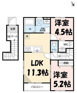 リーブルファイン久喜南【2階】の間取り