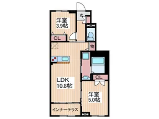 Shine・Stella【1階】の間取り