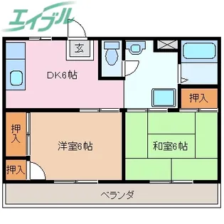 グリーンパーク一栄【2階】の間取り