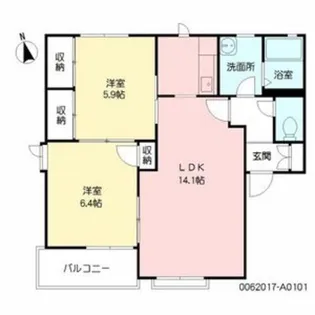 グリーンパーク96 A棟【1階】の間取り