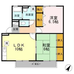 セジュールナガイ【1階】の間取り