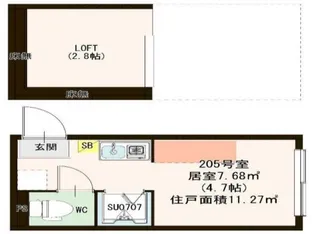 ハーモニーテラス桜台V【2階】の間取り