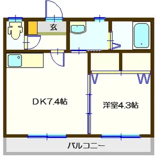 グレイスコート泉中央【1階】の間取り