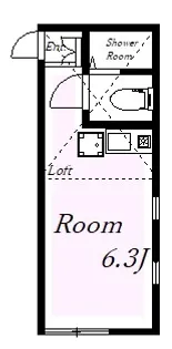 ユナイト塩浜ガリレオ【2階】の間取り