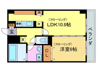 ベルヴィオウミ【3階】の間取り