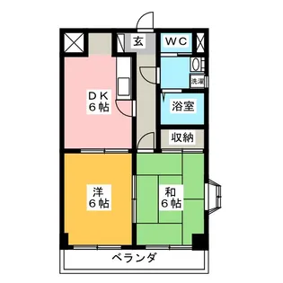南浦和岡昭マンション【1階】の間取り