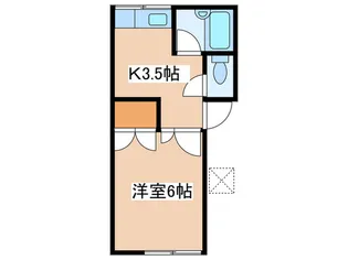 コ-ポオカベB【2階】の間取り