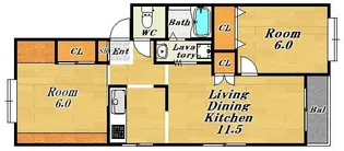 メゾンユタカ【4階】の間取り