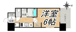 エステムコート大阪WESTII【11階】の間取り