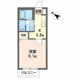 ウエスタンキャッスルC【2階】の間取り