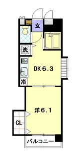 シャイニングスタービル【5階】の間取り