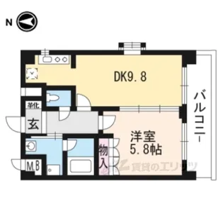 音羽ハイツ【5階】の間取り