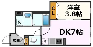 リーデンス名古屋駅西【5階】の間取り