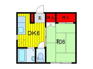 メゾン宇田川【1階】の間取り