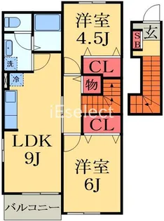 アヴニール【2階】の間取り