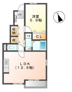 サンシャイン石津 A・E棟【1階】の間取り