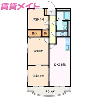 メゾンクラージュ【2階】の間取り