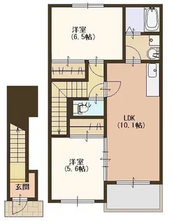 アンソレイエ【2階】の間取り