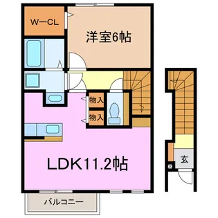 サフィニアガーデンD棟【2階】の間取り