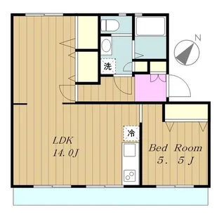 あべりあ(アベリア)【4階】の間取り