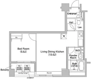 コンフォリア銀座EAST【6階】の間取り