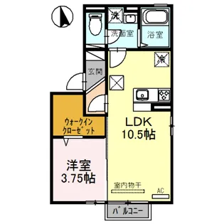 メゾン・ド・ソレイユ【1階】の間取り