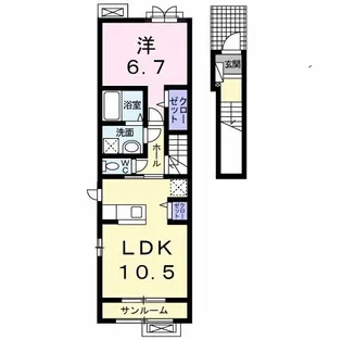 パーシモンズ・ハーモニー【2階】の間取り