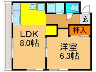 愛名マンションの間取り