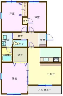 カーサリベーラ【1階】の間取り