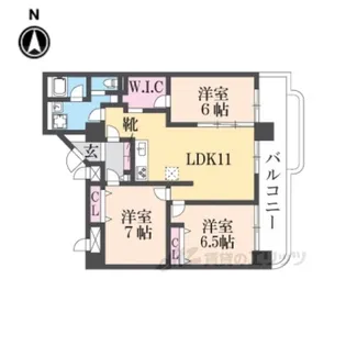 OMマンション東生駒【5階】の間取り
