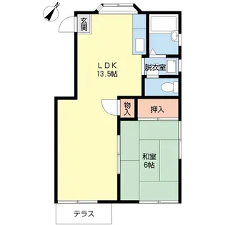 ハウスつるせ【1階】の間取り