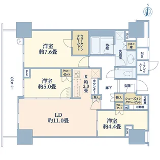 ブランズ横浜【6階】の間取り