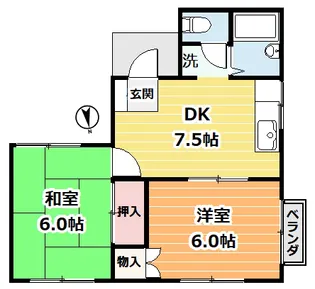 ビラ湘南海岸公園【2階】の間取り