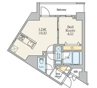 S-RESIDENCE曳舟berenza【8階】の間取り