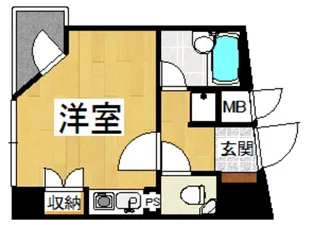 ロマネスク渡辺通り【1階】の間取り