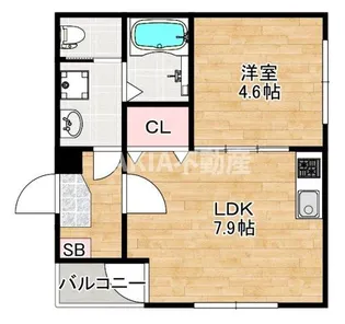 エスポワール林寺【1階】の間取り