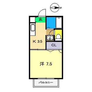 石丸ハイツ【1階】の間取り