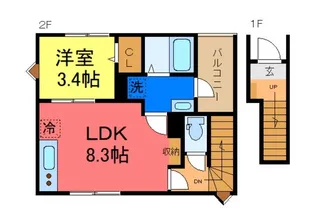 リーブルファイン新小岩【2階】の間取り