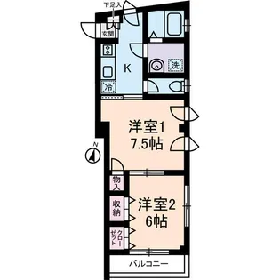 ロワジール【2階】の間取り