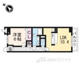 ラルジュ西金ヶ崎【4階】の間取り