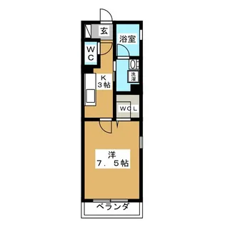 カーサ リモーネ【1階】の間取り