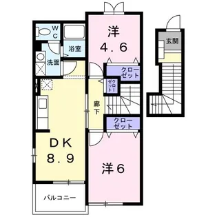 グローリー【2階】の間取り