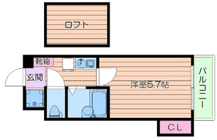 メッセージ関大前【3階】の間取り