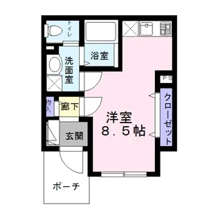 エムアイコート【1階】の間取り