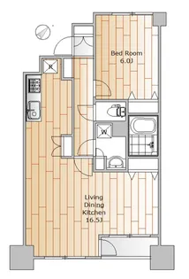 ライオンズマンション広尾南【6階】の間取り