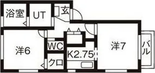ステーションパーク柳原X棟【2階】の間取り